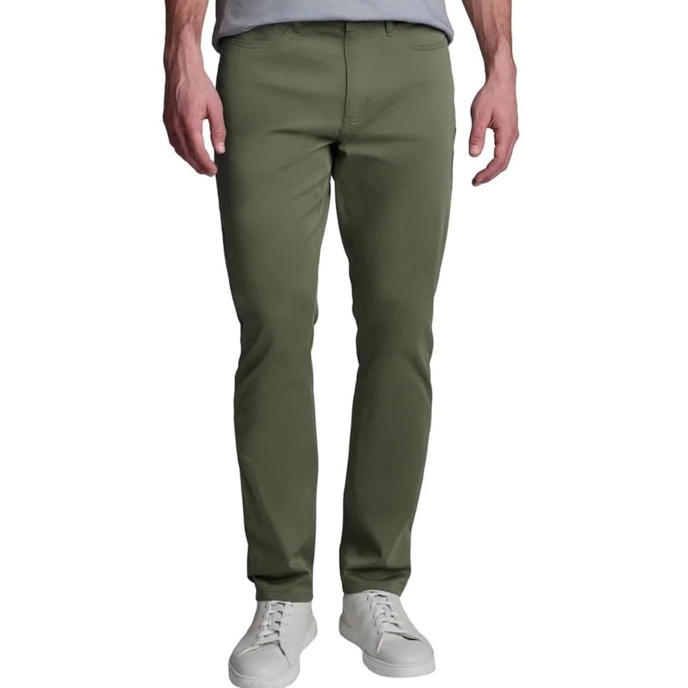 English Laundry Mens 5-Pocket Stretch Pants Olive Green 40x30 1529173‎